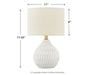 Wardmont - White - Ceramic Table Lamp - Simple Home Plus