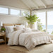 Morgan - 5 Piece King Cotton Jaquard Duvet Set - Ivory / Taupe - Simple Home Plus