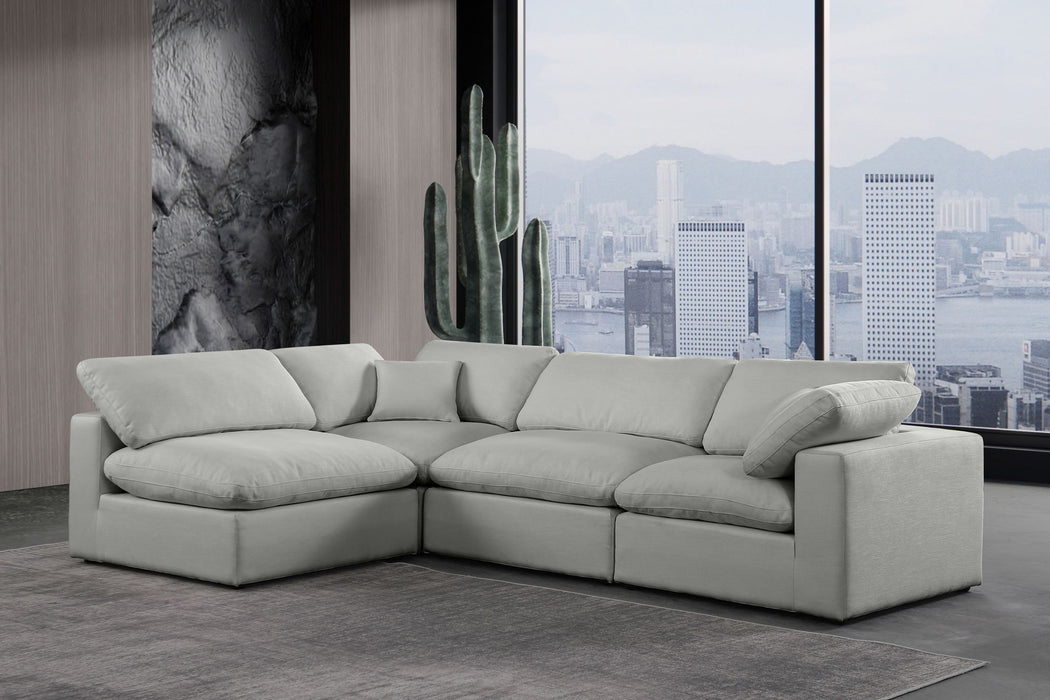 Comfy - 4 Piece Linen Fabric Modular Armless Sectional - Simple Home Plus
