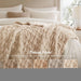 Ruched Fur - Throw - Tan - Simple Home Plus