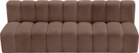 Arc - Faux Leather 3 Seats Modular Sofa - Simple Home Plus