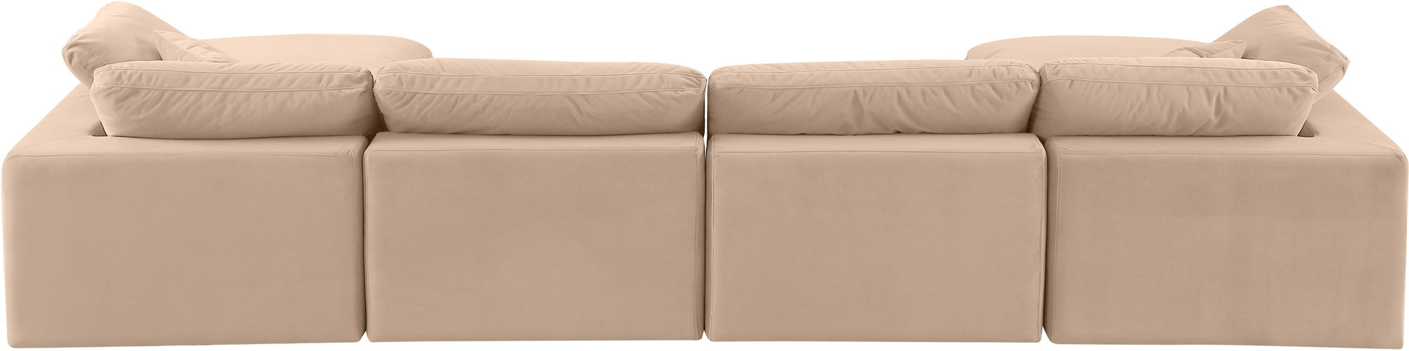 Comfy - 6 Piece Velvet Modular Double Chaise Sectional - Simple Home Plus