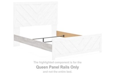 Cayboni - Queen Panel Rails - Whitewash - Simple Home Plus