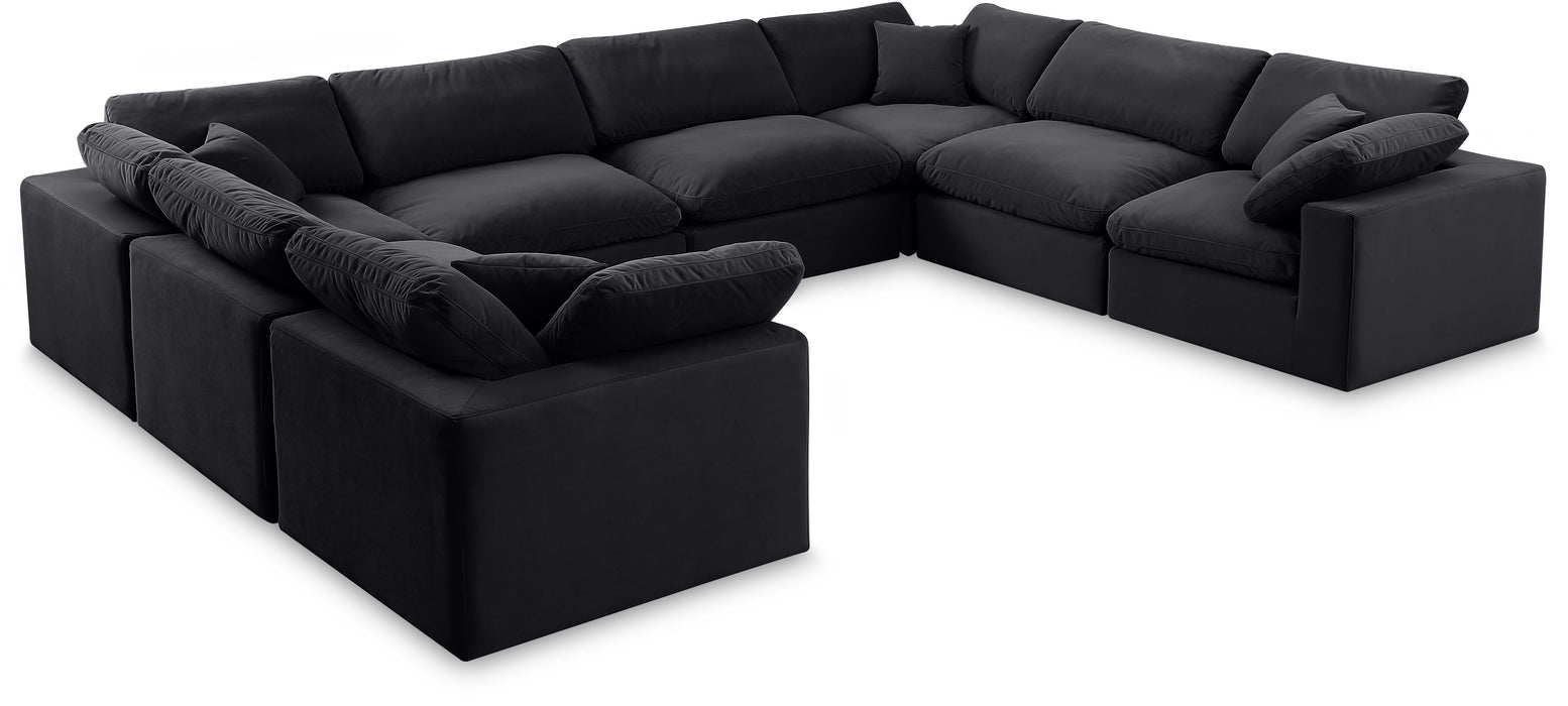Comfy - 8 Piece Velvet Modular Sectional - Simple Home Plus