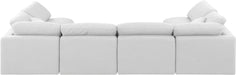 Indulge - Linen 6 Piece Modular U-Shaped Sectional - White - Simple Home Plus