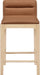 Ellis - Vegan Leather Upholstered Counter Stool (Set of 2) - Natural Base - Simple Home Plus