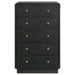 Cavelle - 5-Drawer Chest Of Drawers - Black - Simple Home Plus