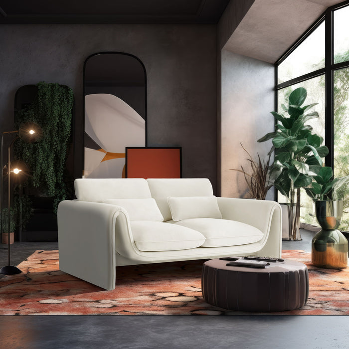 Sloan - Velvet Loveseat - Simple Home Plus