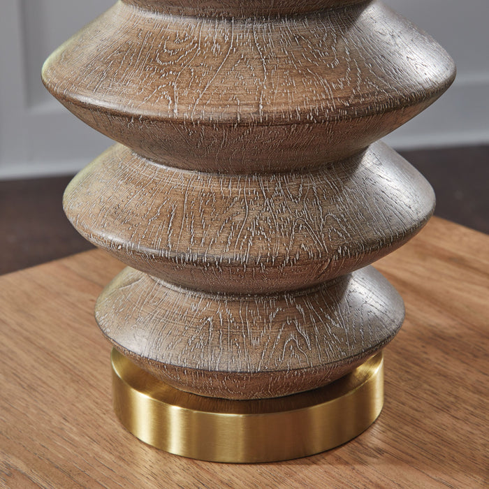 Jyllyard - Brown / Gold Finish - Poly Table Lamp - Simple Home Plus