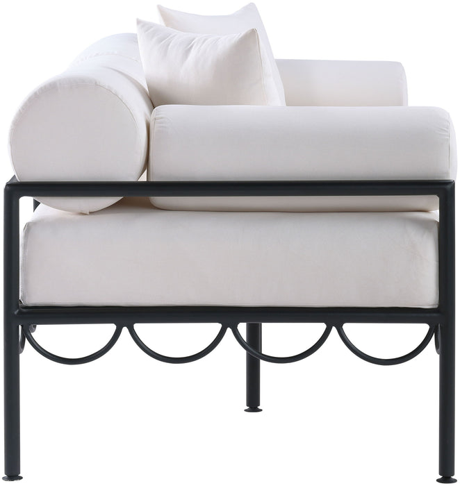 Portofino - Resilient Water Repellent Fabric 69.75" Upholstered Outdoor Patio Loveseat - Simple Home Plus