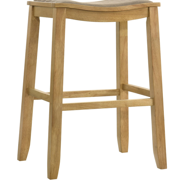 Iyani - Coastal Modern Wood Bar Height Kitchen Bar Stool - Simple Home Plus