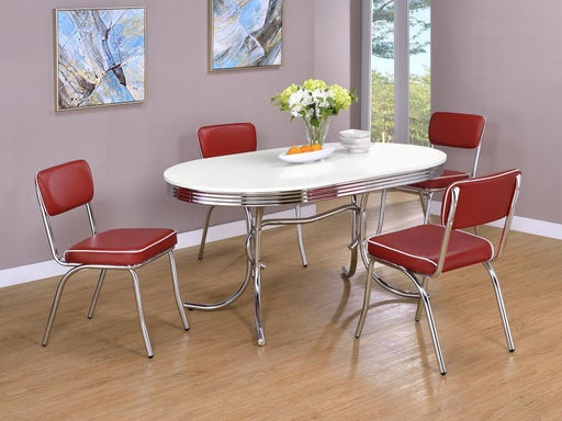 Retro - Oval Dining Table Set - Simple Home Plus