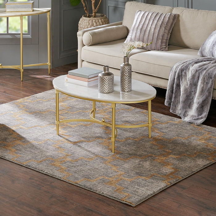 Bordeaux - Coffee Table - White / Gold - Simple Home Plus