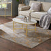Bordeaux - Coffee Table - White / Gold - Simple Home Plus