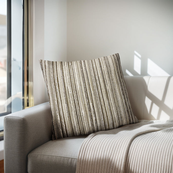 Monte - Square Stripe Pillow - Stripe / Multi - Simple Home Plus