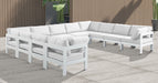 Nizuc - Outdoor Patio 11 Piece Modular Sectional With White Frame - Simple Home Plus
