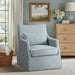London - Skirted Swivel Chair - Light Blue - Simple Home Plus