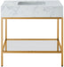Marmo - Engineered Marble Bathroom Vanity With Gold Base - Simple Home Plus