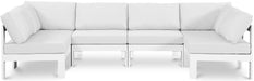 Nizuc - Outdoor Patio 6 Piece Modular Sectional With White Frame - Simple Home Plus