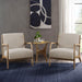 Novak - Mid-Century Modern Accent Armchair (Set of 2) - Cream - Simple Home Plus
