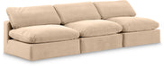 Comfy - Velvet Modular Armless Sofa 3 Seats - Simple Home Plus