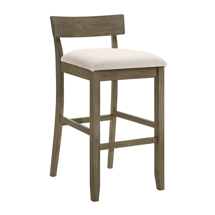 Merie - Modern Transitional Wood Bar Height Kitchen Bar Stool - Simple Home Plus