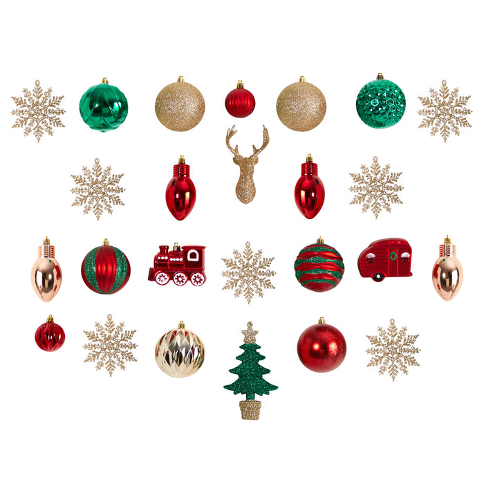 25 pcs Shatterproof Ornament Set