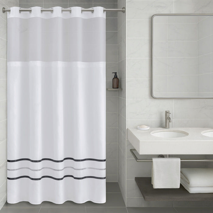 Plain Weave - Premium Shower Curtain - White - Simple Home Plus