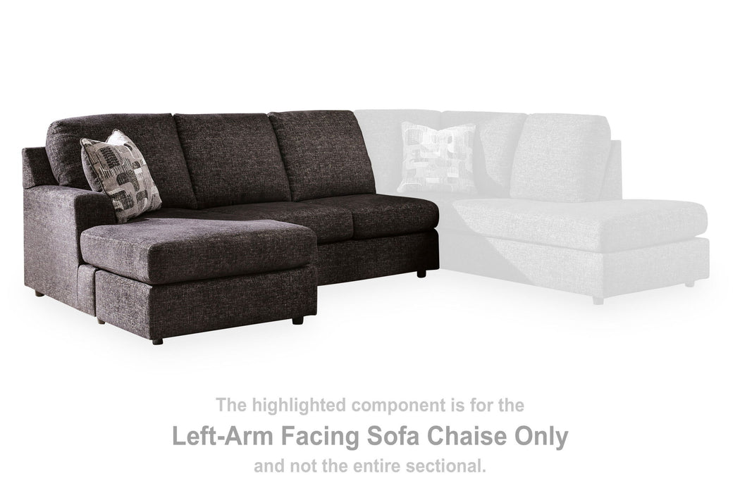 Lentiz - LAF Sofa Chaise - Onyx - Simple Home Plus