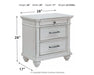 Kanwyn - Whitewash - Three Drawer Night Stand - Simple Home Plus