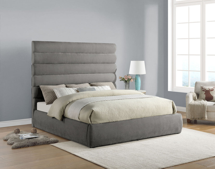 Adam - Chenille Fabric Bed With 70.5" Headboard - Simple Home Plus