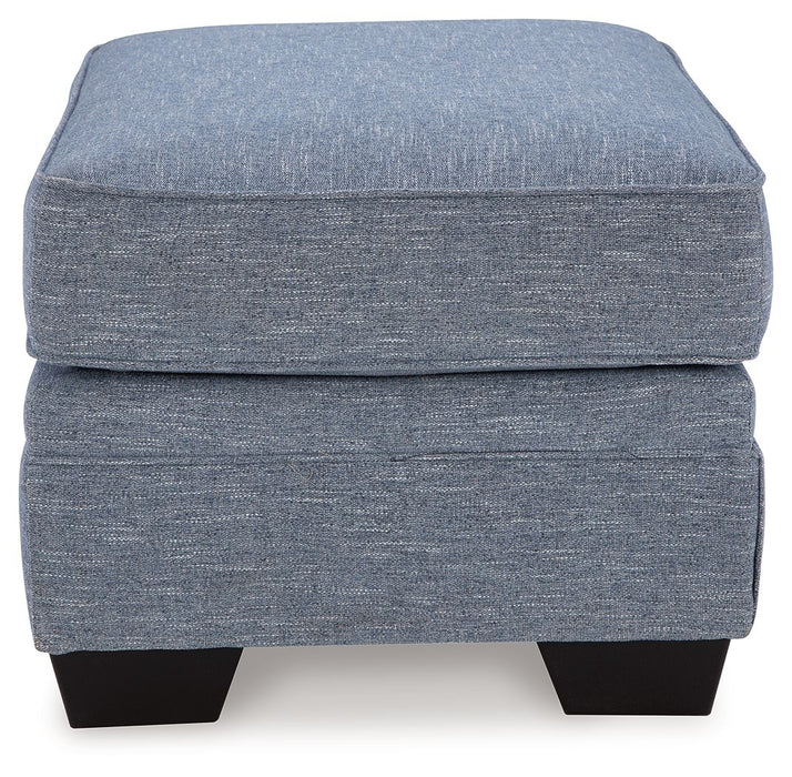 Carissa Manor - Denim - Ottoman - Simple Home Plus