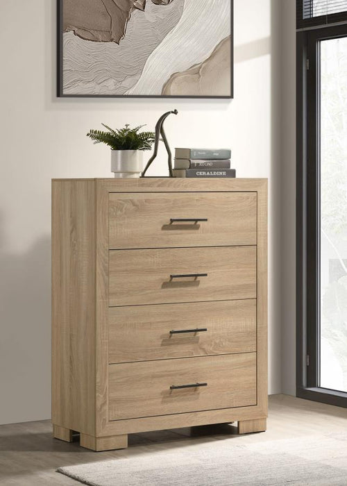 Arielle - 4-Drawer Bedroom Chest Of Drawers - Light Oak - Simple Home Plus