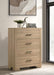 Arielle - 4-Drawer Bedroom Chest Of Drawers - Light Oak - Simple Home Plus