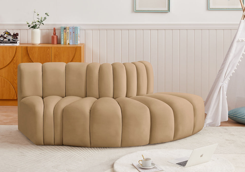 Arc - Velvet 3 Piece Modular Sofa - Simple Home Plus