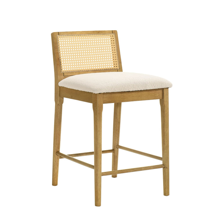 Tobias - Coastal Modern Wood Counter Height Kitchen Bar Stool - Simple Home Plus