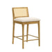 Tobias - Coastal Modern Wood Counter Height Kitchen Bar Stool - Simple Home Plus