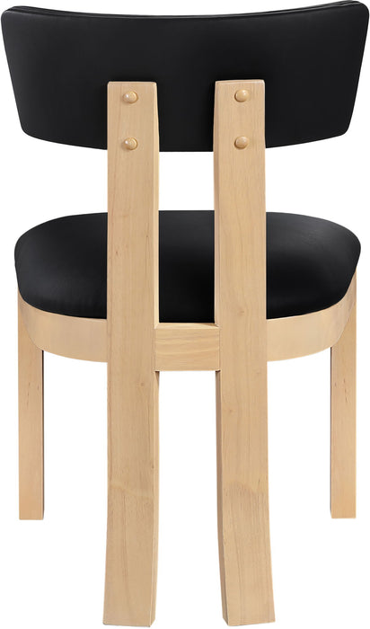 Lavrin - Vegan Leather Dining Side Chair (Set of 2) - Natural Base - Simple Home Plus