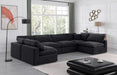 Comfy - 6 Piece Velvet Modular Armless Sectional - Simple Home Plus