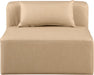 Cube - Armless Chair - Tan - Simple Home Plus