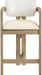 Ravina - Upholstered Counter Stool With Stained Natural Base - Simple Home Plus