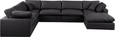 Comfy - 7 Piece Faux Leather Modular Sectional With Chaise - Simple Home Plus