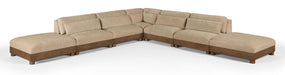 Turin - Chenille Fabric Upholstered Modular Sectional - Beige - Simple Home Plus