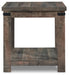 Hollum - Rustic Brown - Square End Table - Simple Home Plus