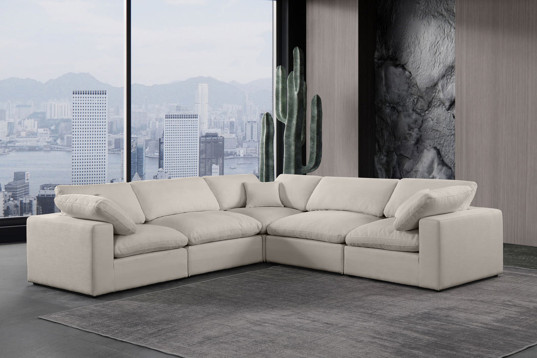 Comfy - 5 Piece Linen Modular Corner Sectional - Simple Home Plus