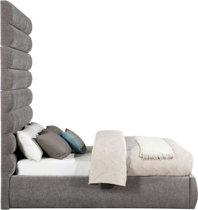 Adam - Chenille Fabric Bed With 89" Headboard - Simple Home Plus