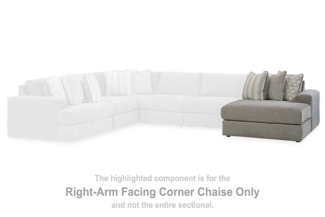 Avaliyah - Raf Corner Chaise - Ash - Simple Home Plus