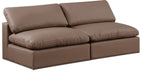 Comfy - Faux Leather Modular Armless Sofa 2 Seats - Simple Home Plus