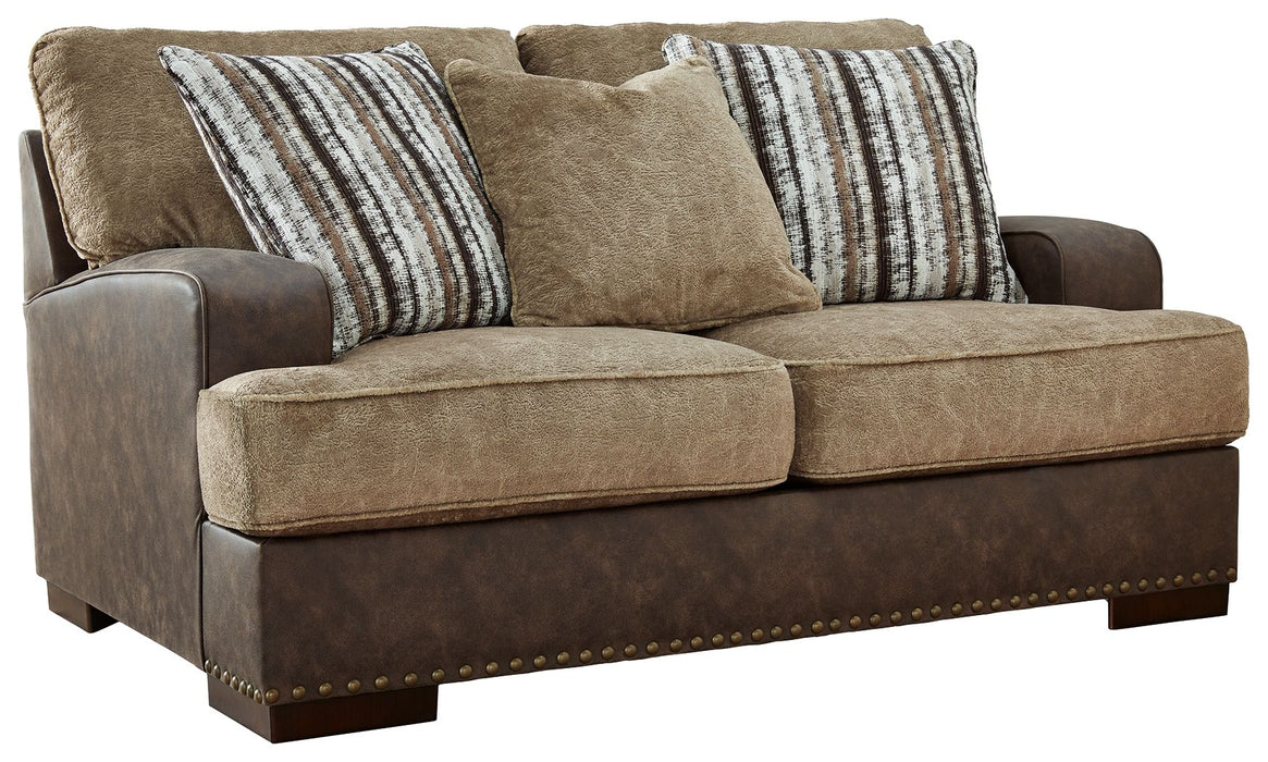 Alesbury - Chocolate - Loveseat - Simple Home Plus