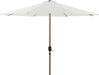 Fiji - Aluminum Patio Umbrella With Round Black And Teak Base - Simple Home Plus